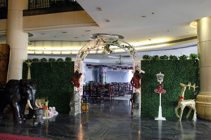 餐飲店仿真植物墻