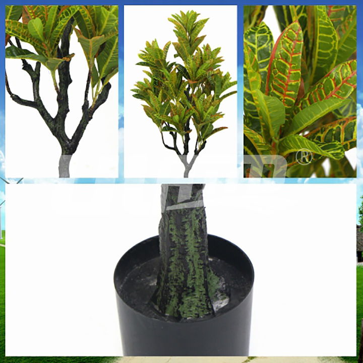 仿真盆栽樹變?nèi)~木