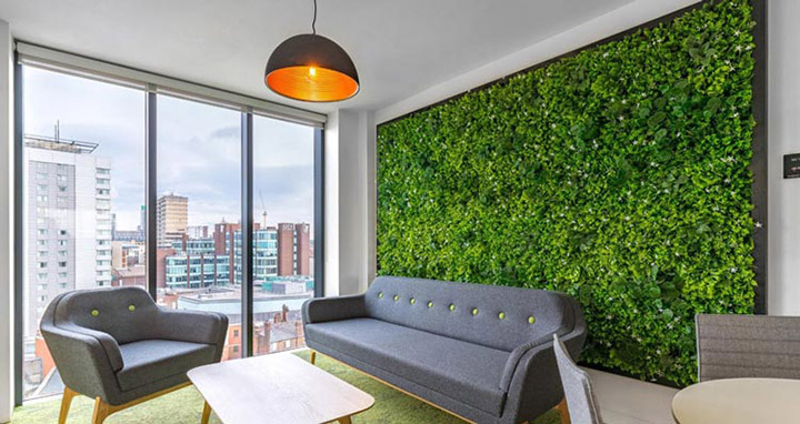 室內假綠植裝飾墻面