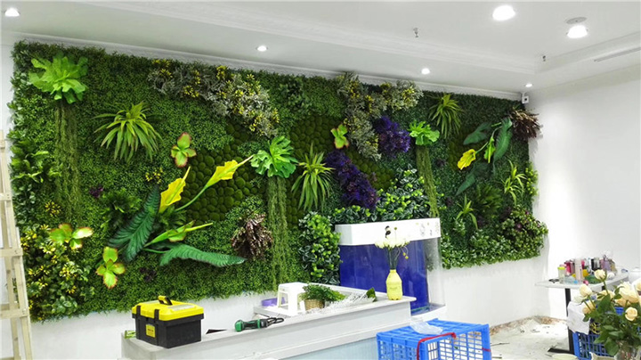 商場室內創意仿真植物墻