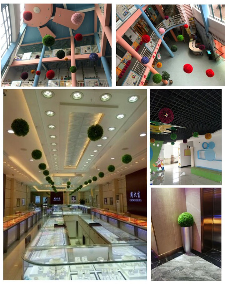 塑料植物球工程案例裝飾效果圖