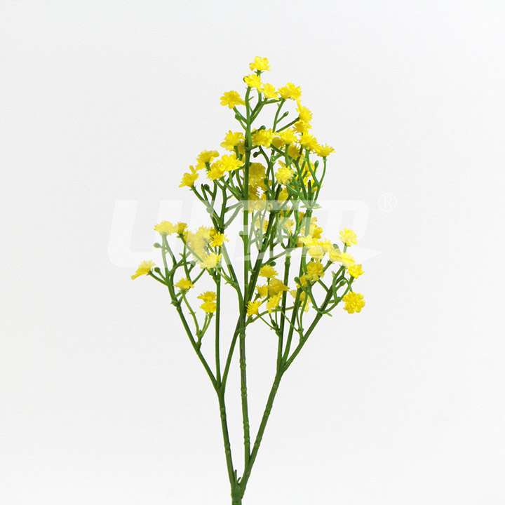 仿真塑料花黃色滿天星