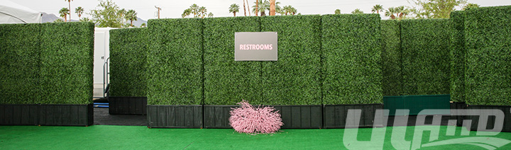 塑料仿真植物屏風工程案例效果圖